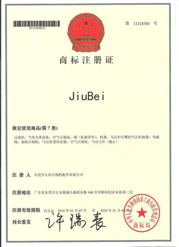 JiuBe證書